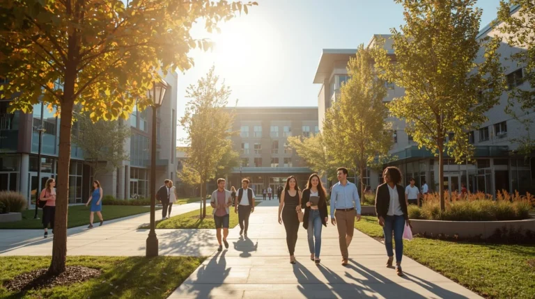 MBA students on campus
